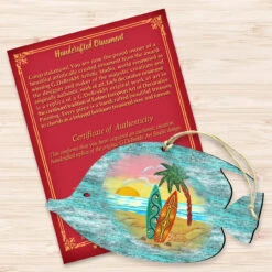 Set Of 2 Fish Beach Scene Wooden Christmas Ornaments 5.5" 8 Set Of 2 Fish Beach Scene Wooden Christmas Ornaments 5.5" -Christmas Decoration Store 8198527 3 14893.1667549722