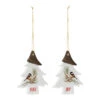 Set Of 12 White And Brown Clay Chickadee Tree "Joy" And "Peace" Christmas Ornament 4.75" 2 Set Of 12 White And Brown Clay Chickadee Tree "Joy" And "Peace" Christmas Ornament 4.75" -Christmas Decoration Store 83258 61283.1667656956