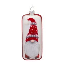 Set Of 12 Red And White Glass Gnome Christmas Ornament 6.25" 9 Set Of 12 Red And White Glass Gnome Christmas Ornament 6.25" -Christmas Decoration Store 83315 10 59056.1687598456
