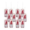 Set Of 12 Red And White Glass Gnome Christmas Ornament 6.25"
