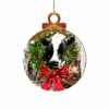 Set Of 2 Farm Cow Wreath Wooden Christmas Ornaments 5.5" 2 Set Of 2 Farm Cow Wreath Wooden Christmas Ornaments 5.5" -Christmas Decoration Store 8421128 dg 1 82648.1667549695