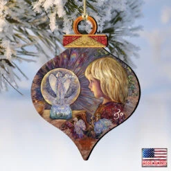 Set Of 2 Little Girl With Fairies Wooden Christmas Ornaments 5.5" 9 Set Of 2 Little Girl With Fairies Wooden Christmas Ornaments 5.5" -Christmas Decoration Store 845619 jw 4 52293.1667549700