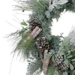 24” Artificial Frosted Pine, Birch Scrolls And Pine Cone Christmas Wreath - Unlit 7 24” Artificial Frosted Pine, Birch Scrolls And Pine Cone Christmas Wreath - Unlit -Christmas Decoration Store allstate20xdw792 wh gr 31485.1667536405