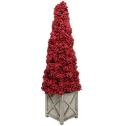 40" Red Berry Cone Potted Christmas Topiary 9 40" Red Berry Cone Potted Christmas Topiary -Christmas Decoration Store allstate xbp077 re 2 78592.1667536611