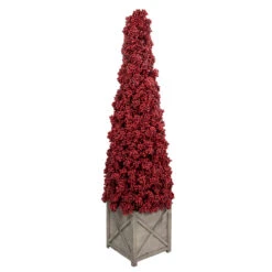 50" Red Berry Cone Potted Christmas Topiary 10 50" Red Berry Cone Potted Christmas Topiary -Christmas Decoration Store allstate zbp078 re 5 51340.1667643793