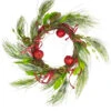 Red And Green Jingle Bell Glitter Artificial Christmas Wreath - 21-Inch, Unlit