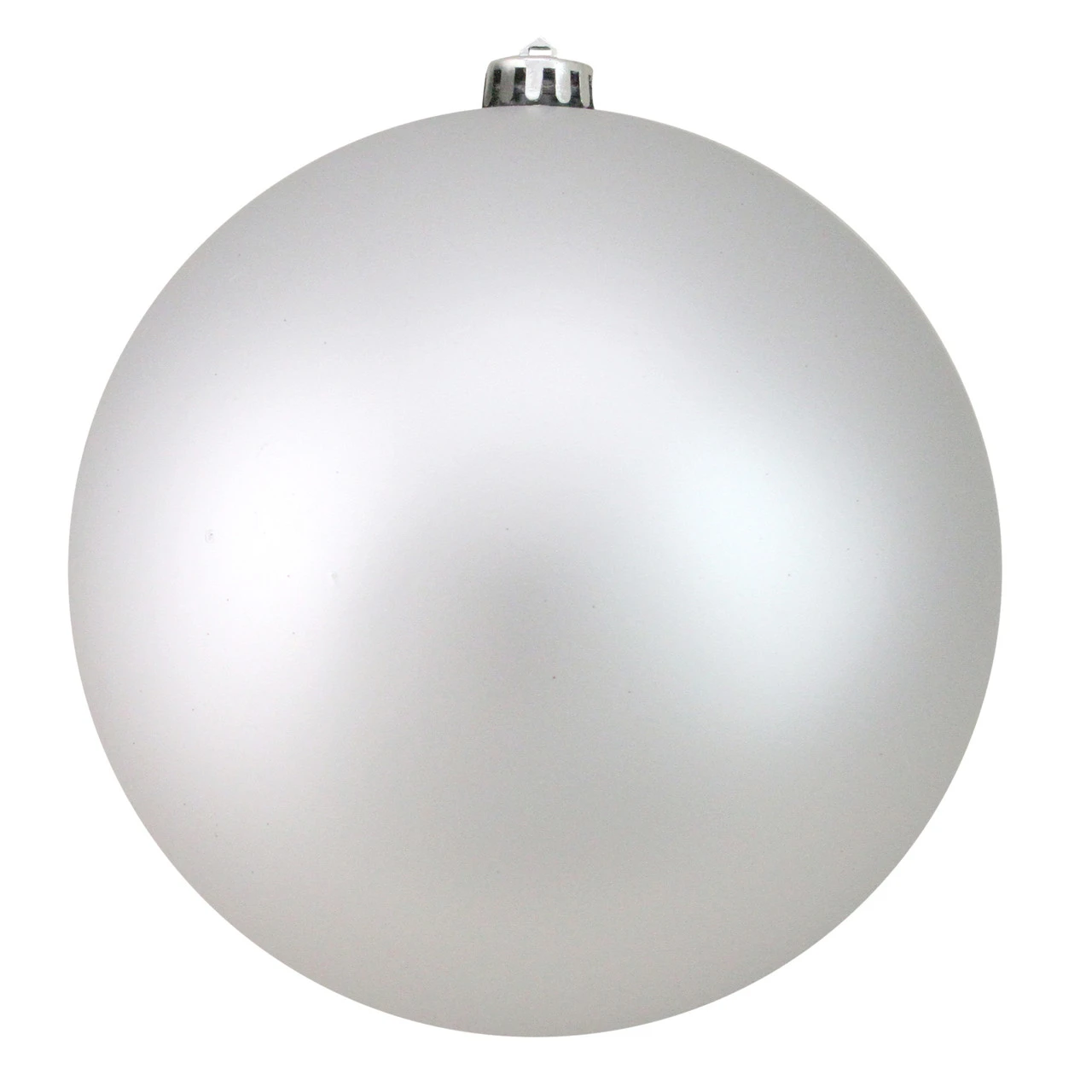 Silver Splendor Shatterproof Matte Christmas Ball Ornament 8" (200mm) 3 Silver Splendor Shatterproof Matte Christmas Ball Ornament 8" (200mm)