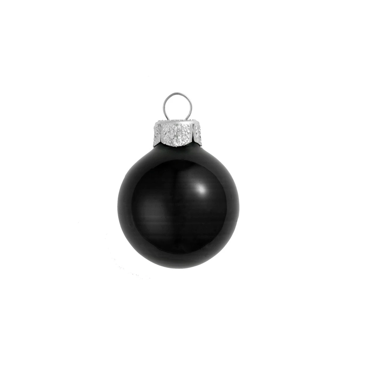40ct Black Shiny Glass Christmas Ball Ornaments 1.5" (40mm) 3 40ct Black Shiny Glass Christmas Ball Ornaments 1.5" (40mm)