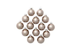 28ct Smoke Silver Shiny Glass Christmas Ball Ornaments 2" (50mm)