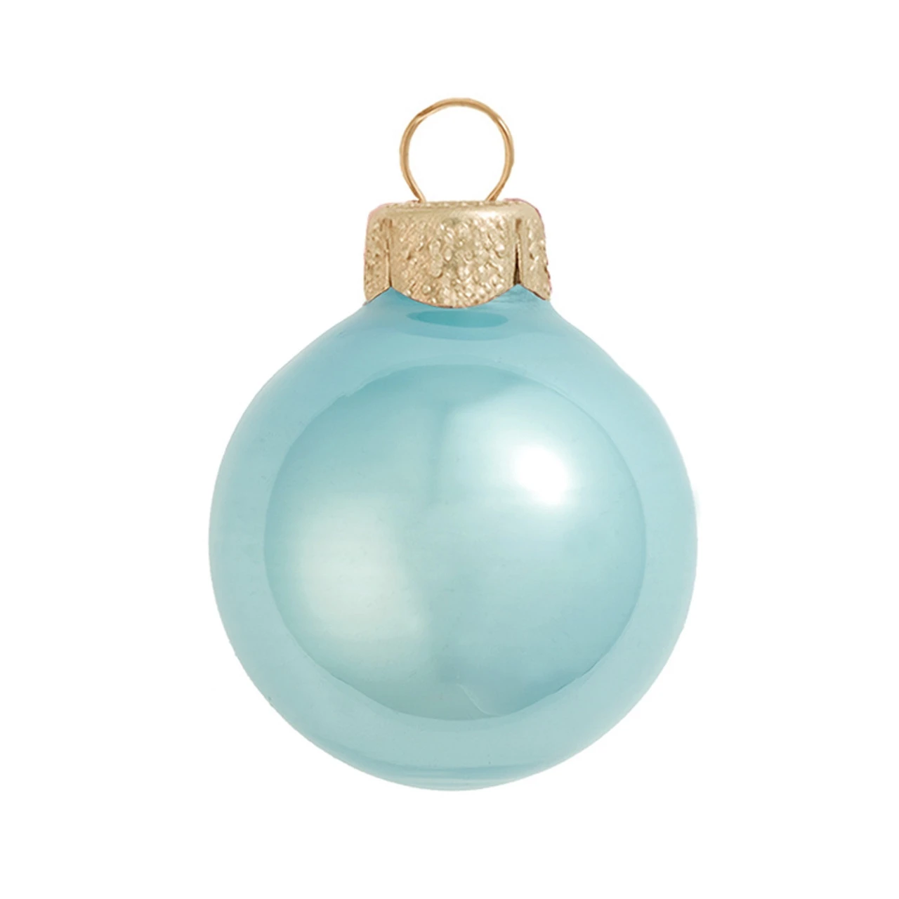40ct Baby Blue Pearl Glass Christmas Ball Ornaments 1.5" (40mm) 3 40ct Baby Blue Pearl Glass Christmas Ball Ornaments 1.5" (40mm)