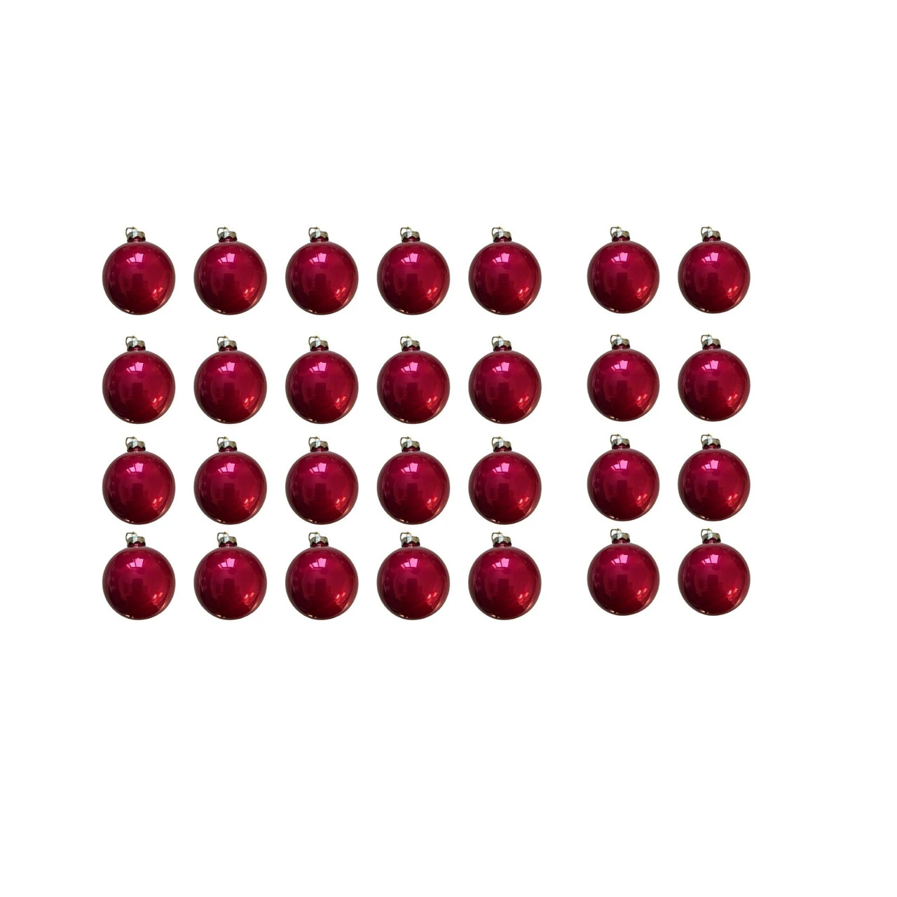 28ct Raspberry Pink Pearl Glass Christmas Ball Ornaments 2" (50mm) 3 28ct Raspberry Pink Pearl Glass Christmas Ball Ornaments 2" (50mm)