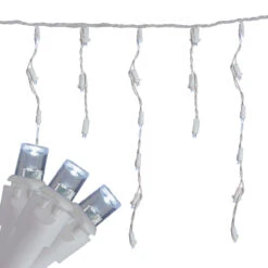 Set Of 70 Pure White LED Wide Angle Icicle Christmas Lights - 6 Ft White Wire 8 Set Of 70 Pure White LED Wide Angle Icicle Christmas Lights - 6 Ft White Wire -Christmas Decoration Store brightstar 39 721 77 2 62813.1667658035