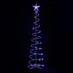 Set Of 3 LED Lighted Multi-Color Outdoor Spiral Christmas Cone Trees 3', 4', And 6' 9 Set Of 3 LED Lighted Multi-Color Outdoor Spiral Christmas Cone Trees 3', 4', And 6' -Christmas Decoration Store brightstar masswhiteicicle plug 06313.1667531699