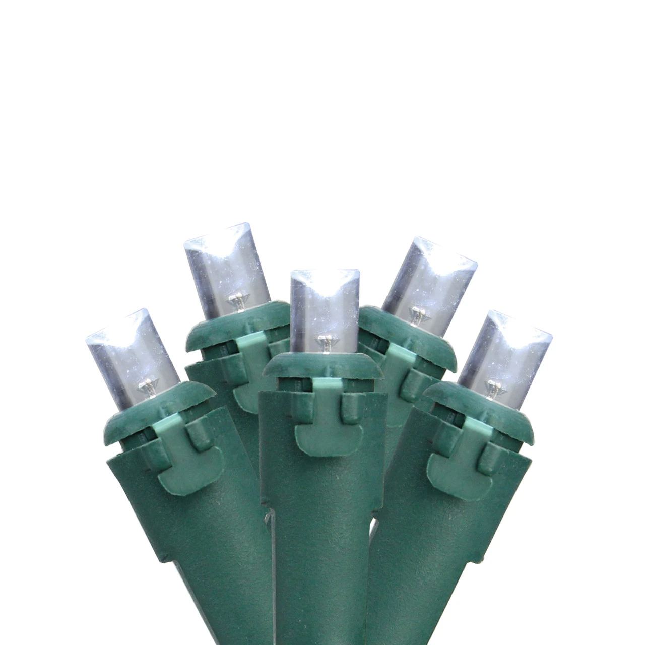 50ct Pure White LED Wide Angle Christmas Lights, Green Wire 3 50ct Pure White LED Wide Angle Christmas Lights, Green Wire