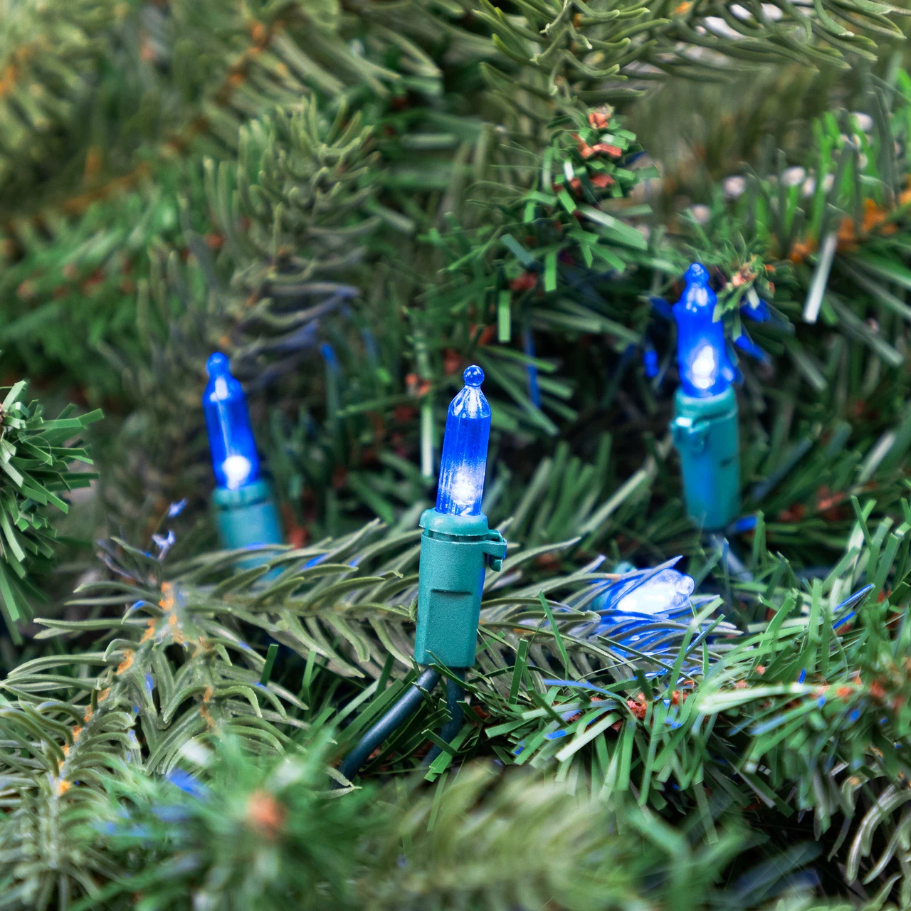 100 Blue LED Mini Christmas Lights, 33 Ft Green Wire 5 100 Blue LED Mini Christmas Lights, 33 Ft Green Wire - Image 3