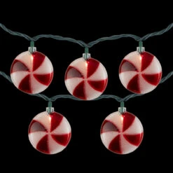 10 Count Peppermint Candy Christmas Light Set, 6ft Green Wire 9 10 Count Peppermint Candy Christmas Light Set, 6ft Green Wire -Christmas Decoration Store britestar 39 591 00 1 65934.1667540333