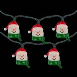 10 Count Snowman Heads With Scarves Christmas Light Set, 7.5ft Green Wire 9 10 Count Snowman Heads With Scarves Christmas Light Set, 7.5ft Green Wire -Christmas Decoration Store britestar 39 591 00 1 77528.1667534258