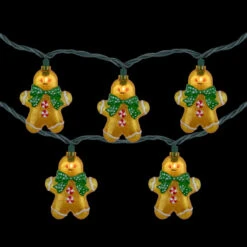 10ct Gingerbread Man Christmas Lights, Clear Lights, Green Wire 9 10ct Gingerbread Man Christmas Lights, Clear Lights, Green Wire -Christmas Decoration Store britestar 39 591 00 1 77579.1667534256