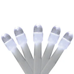 150 White LED Twinkle Swag Christmas Lights - 7.5 Ft White Wire