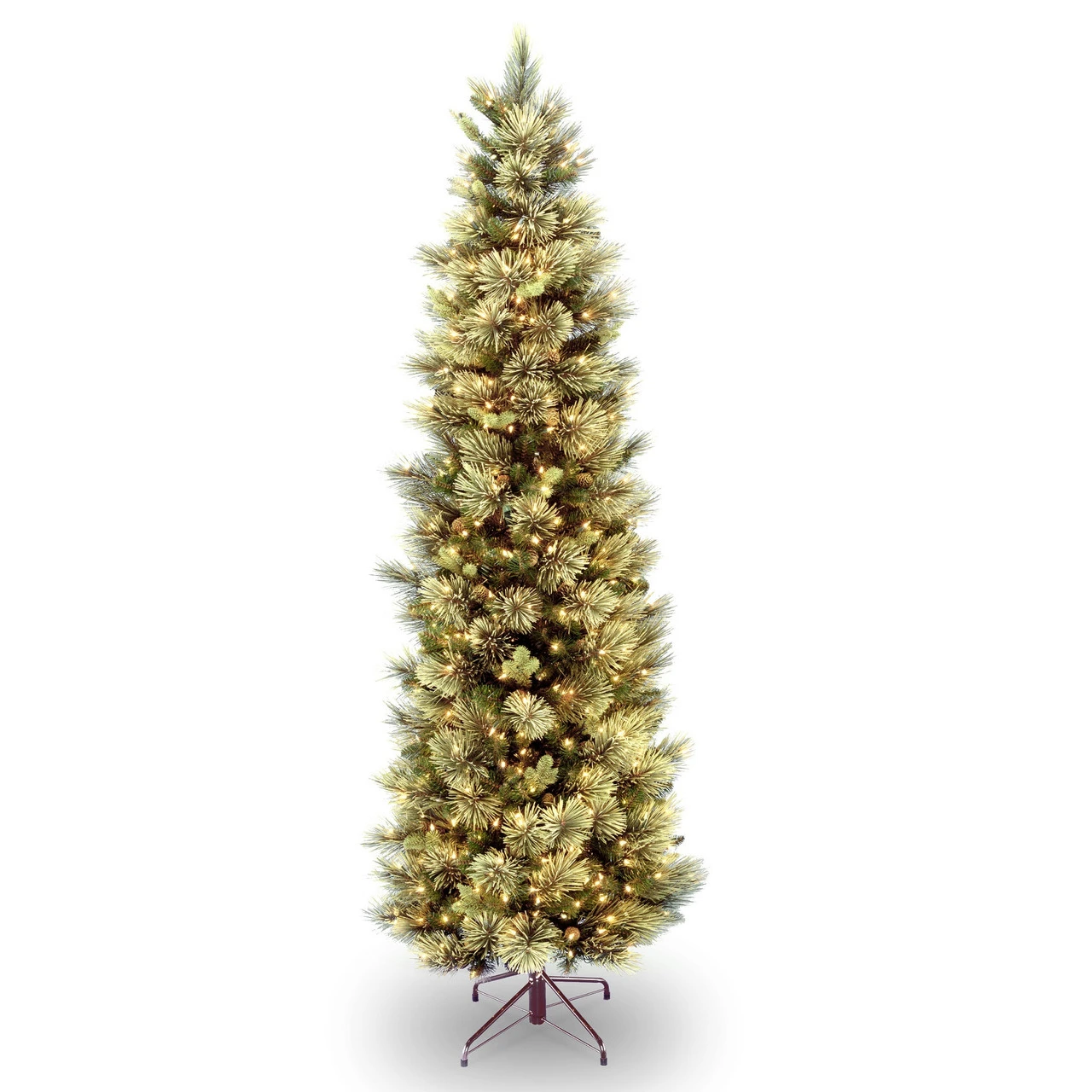7 Ft. Carolina Pine Slim Tree With Clear Lights 3 7 Ft. Carolina Pine Slim Tree With Clear Lights