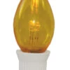 Pack 25 Commercial Transparent Yellow 3-LED C7 Replacement Christmas Light Bulbs