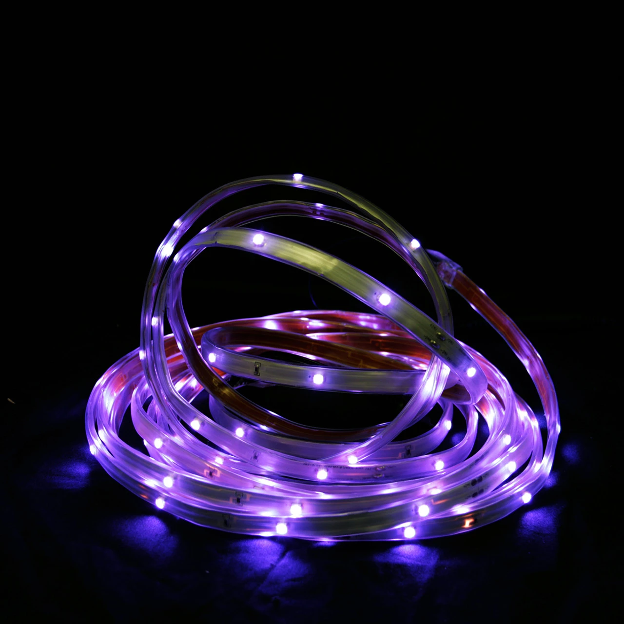18' Purple LED Outdoor Christmas Linear Tape Lighting - White Finish 3 18' Purple LED Outdoor Christmas Linear Tape Lighting - White Finish