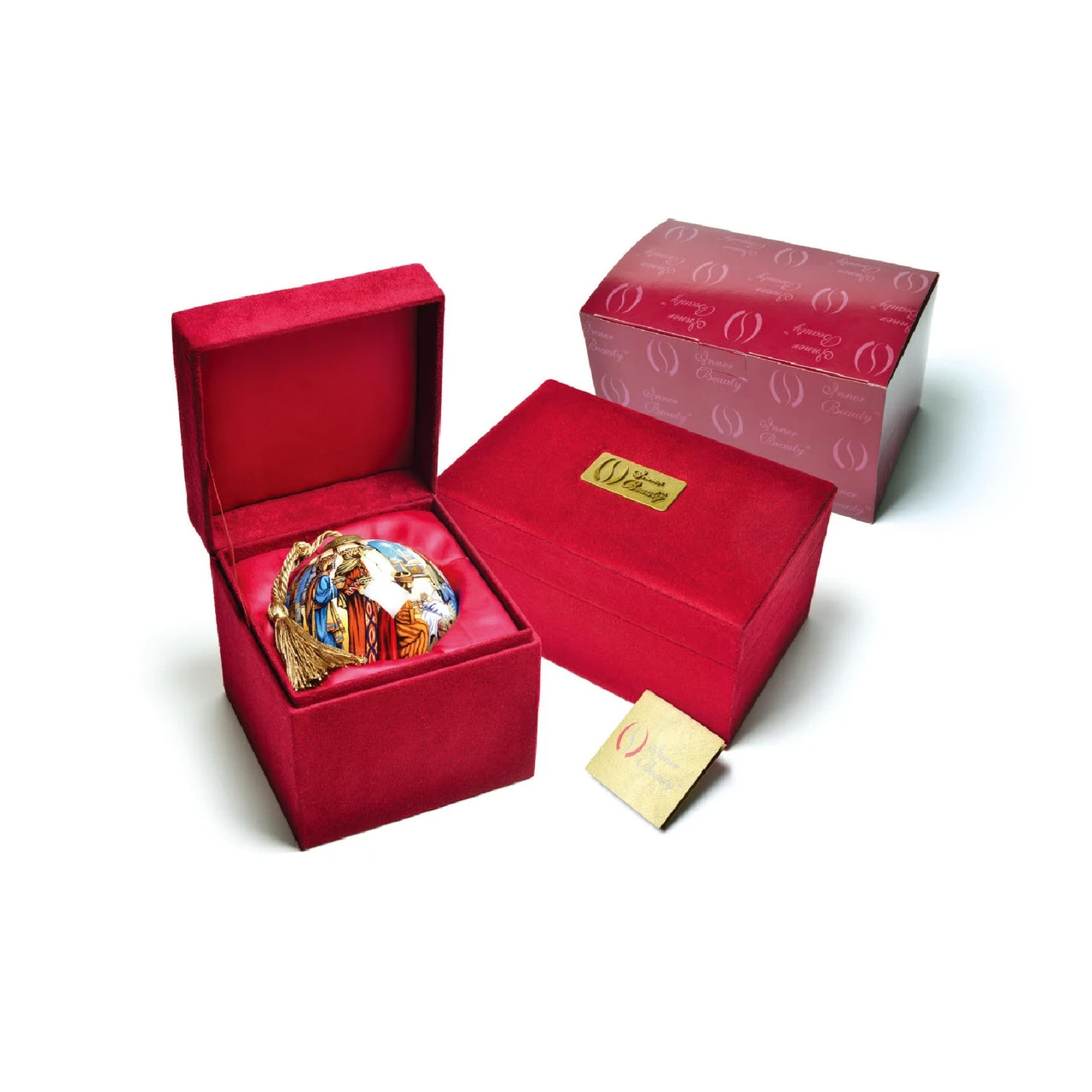 6” Brown And White Elk By Cabin Hand Painted Mouth Blown Glass Hanging Christmas Ornament 4 6” Brown And White Elk By Cabin Hand Painted Mouth Blown Glass Hanging Christmas Ornament - Image 2