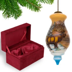 6” Brown And White Elk By Cabin Hand Painted Mouth Blown Glass Hanging Christmas Ornament 9 6” Brown And White Elk By Cabin Hand Painted Mouth Blown Glass Hanging Christmas Ornament -Christmas Decoration Store dacf 1710365 4 49571.1667620406