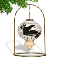 3.75" White And Black Christmas Piano Glass Ornament 10 3.75" White And Black Christmas Piano Glass Ornament -Christmas Decoration Store dacf 1911074 4 28285.1667620509