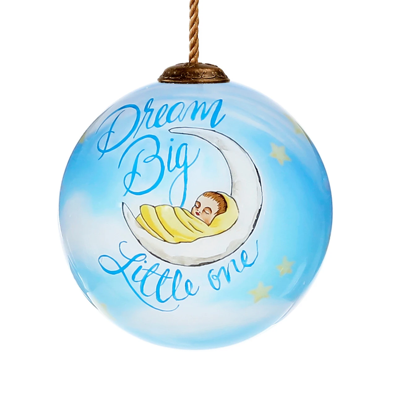 3” Blue And White Little Boy Hand Painted Mouth Blown Glass Hanging Christmas Ornament 3 3” Blue And White Little Boy Hand Painted Mouth Blown Glass Hanging Christmas Ornament