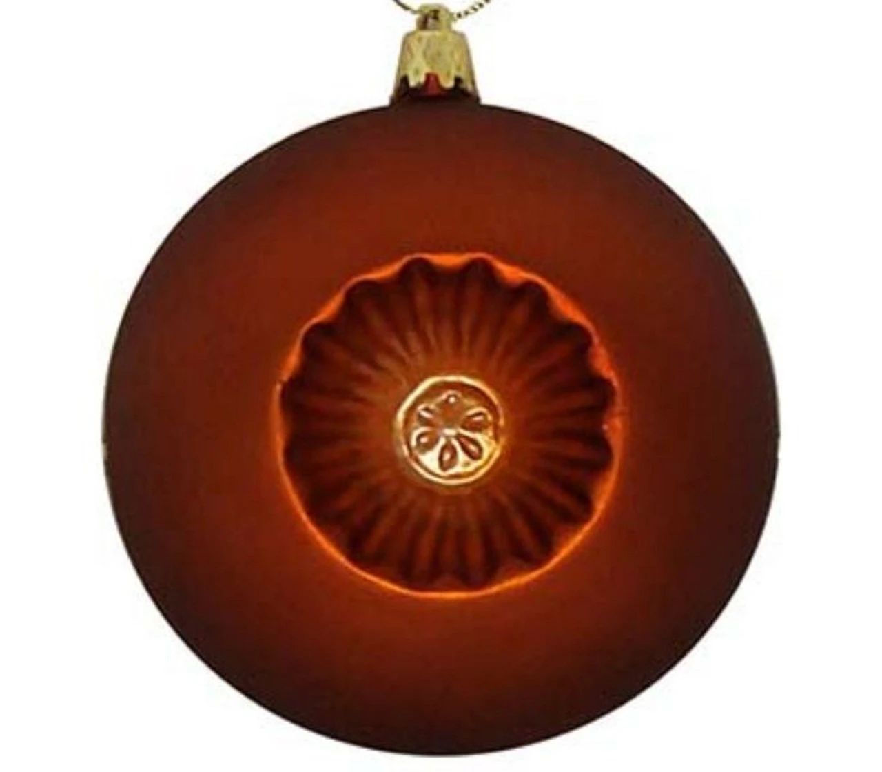 6ct Burnt Orange Shatterproof Matte Christmas Ball Ornaments 4" (100mm) 4 6ct Burnt Orange Shatterproof Matte Christmas Ball Ornaments 4" (100mm) - Image 2