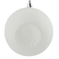6ct Winter White Shatterproof Matte Christmas Ball Ornaments 4" (100mm) -Christmas Decoration Store dak cop10828 6wht 3 83527.1667662745