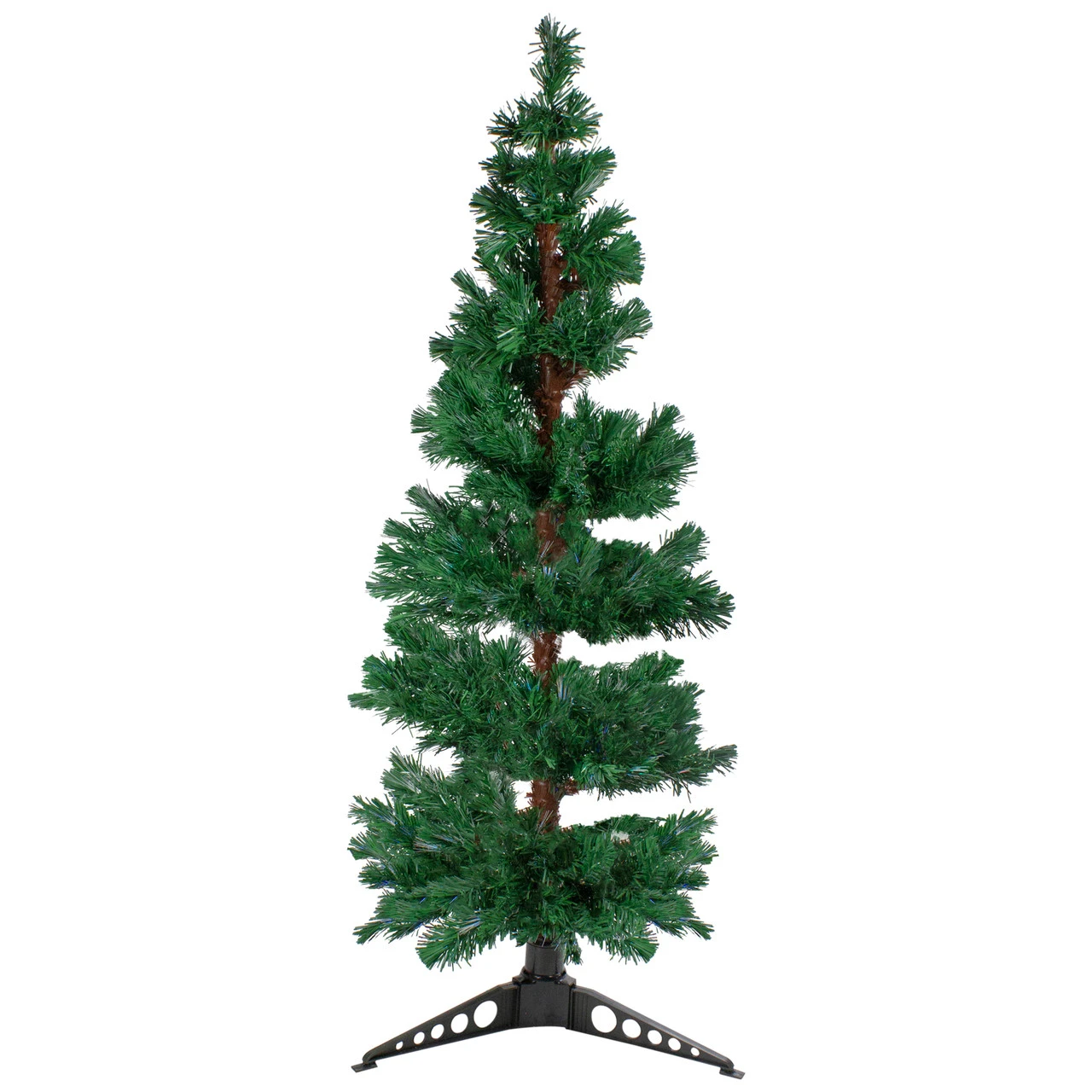 5' Pre-Lit Slim Pine Spiral Artificial Christmas Tree - Multicolor Fiber Optic Lights 3 5' Pre-Lit Slim Pine Spiral Artificial Christmas Tree - Multicolor Fiber Optic Lights