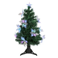 3' Pre-Lit Medium Fiber Optic Floral Artificial Christmas Tree - Multi-Color Lights
