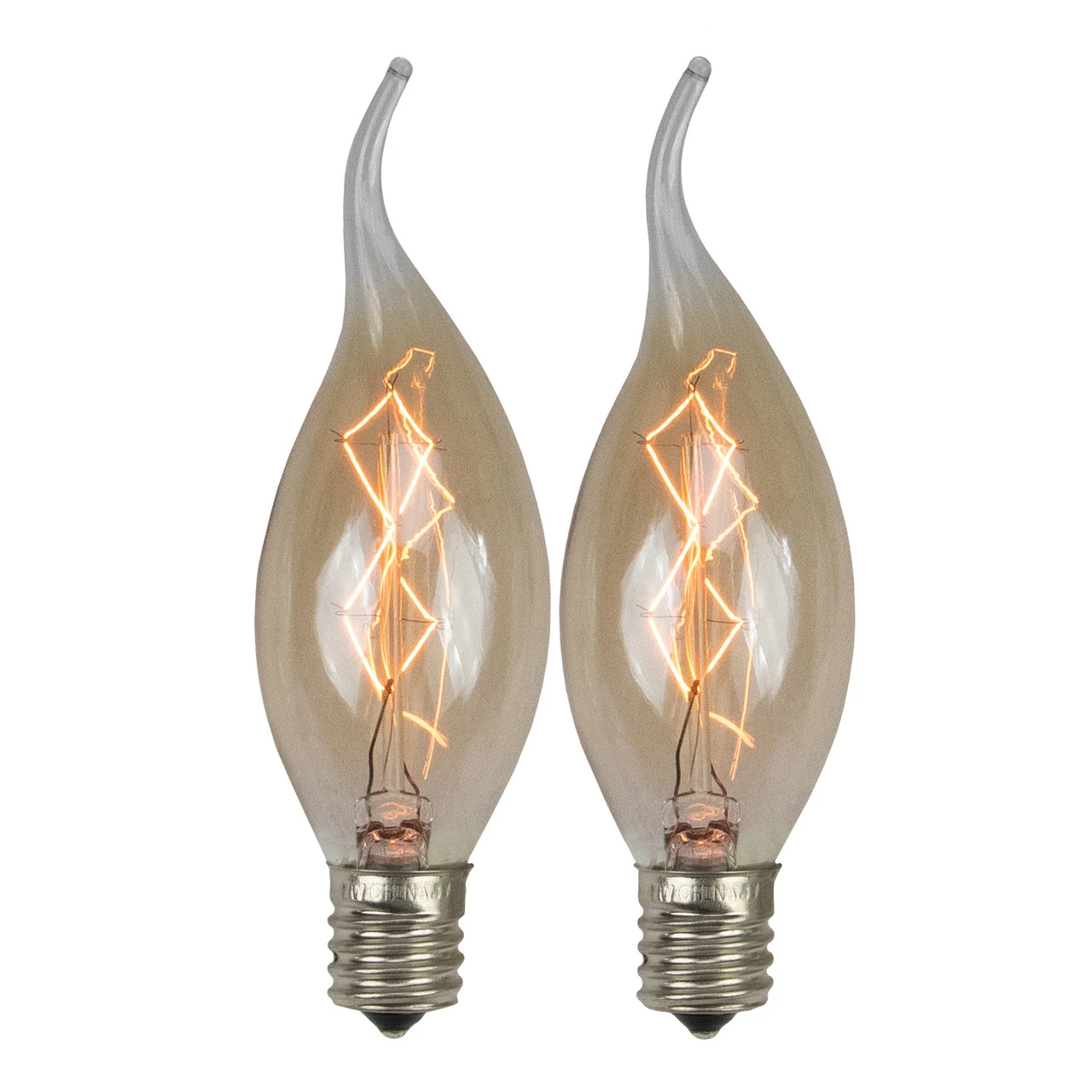 Pack Of 2 Cleveland Vintage Lighting Edison Style E17 Base Flame Candlestick Bulbs - 7 Watts 4 Pack Of 2 Cleveland Vintage Lighting Edison Style E17 Base Flame Candlestick Bulbs - 7 Watts - Image 2