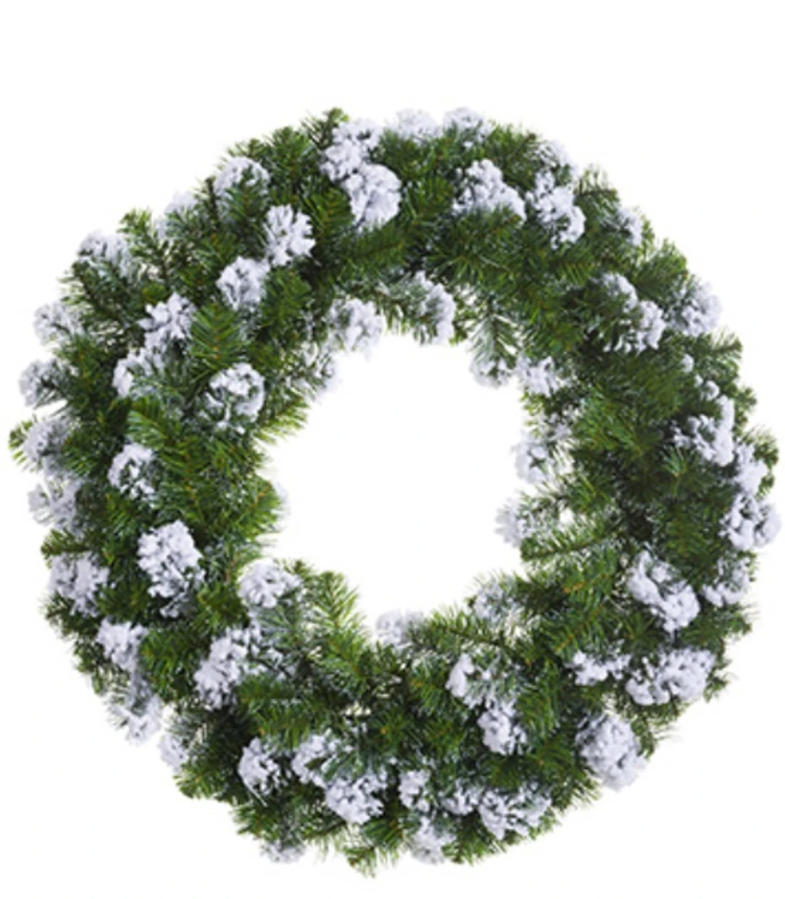 Snowy Flocked Colorado Pine Artificial Christmas Wreath, 30-Inch, Unlit 4 Snowy Flocked Colorado Pine Artificial Christmas Wreath, 30-Inch, Unlit - Image 2