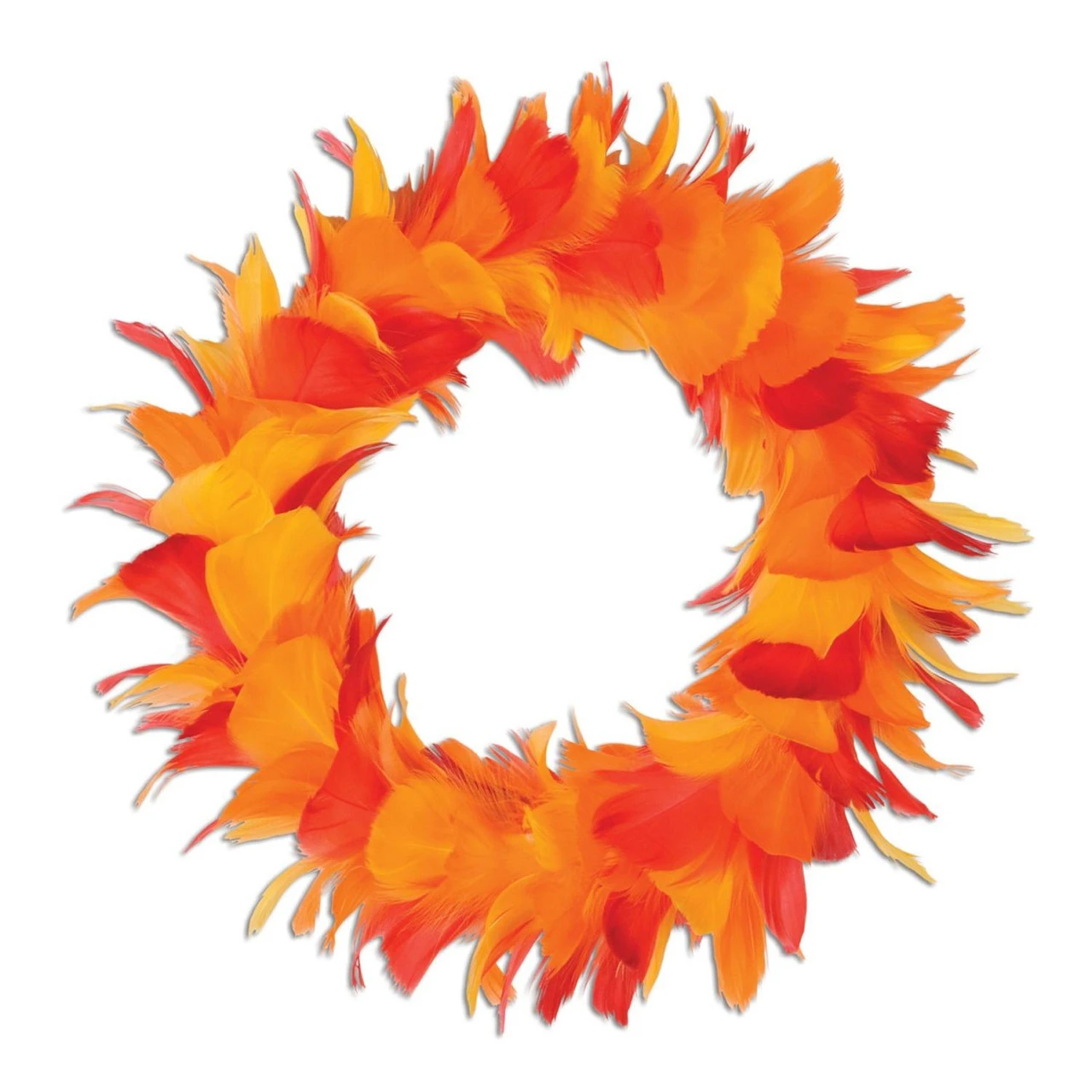 Club Pack Of 6 Yellow And Orange Autumn Party Decorative Feather Wreaths 12" 3 Club Pack Of 6 Yellow And Orange Autumn Party Decorative Feather Wreaths 12"