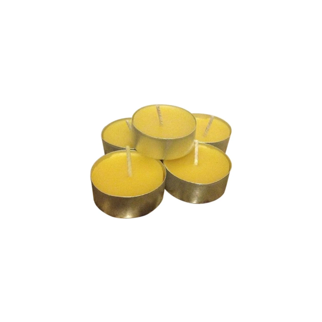 Pack Of 36 Yellow And Silver Organic Handmade Tealight Tin Cup Candles 3 Pack Of 36 Yellow And Silver Organic Handmade Tealight Tin Cup Candles