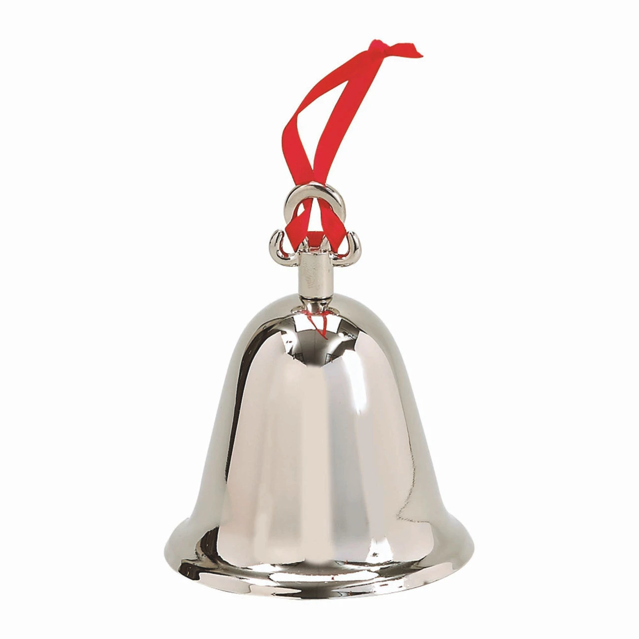 3.25" Silver Bell With Red Ribbon 3 3.25" Silver Bell With Red Ribbon