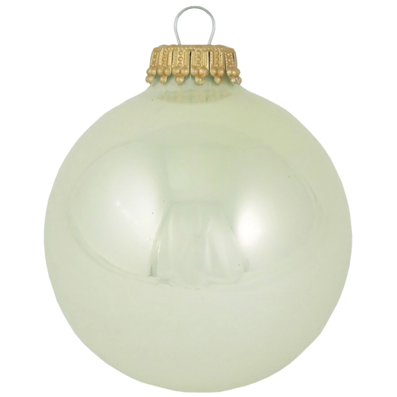 8ct Pearl Shiny Glass Christmas Ball Ornaments 2.5" (67mm) 3 8ct Pearl Shiny Glass Christmas Ball Ornaments 2.5" (67mm)