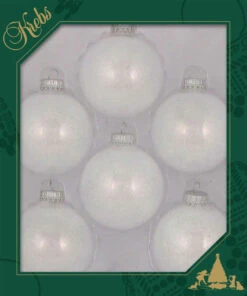 6ct Snow White Sparkle Glass Christmas Ball Ornaments 2.5" (67mm) 5 6ct Snow White Sparkle Glass Christmas Ball Ornaments 2.5" (67mm) -Christmas Decoration Store dcki kbx03221 2 49826.1667561886