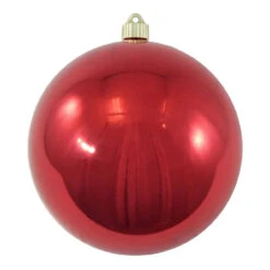 Scarlet Red Shatterproof Shiny Christmas Ball Ornament 8" (200mm)