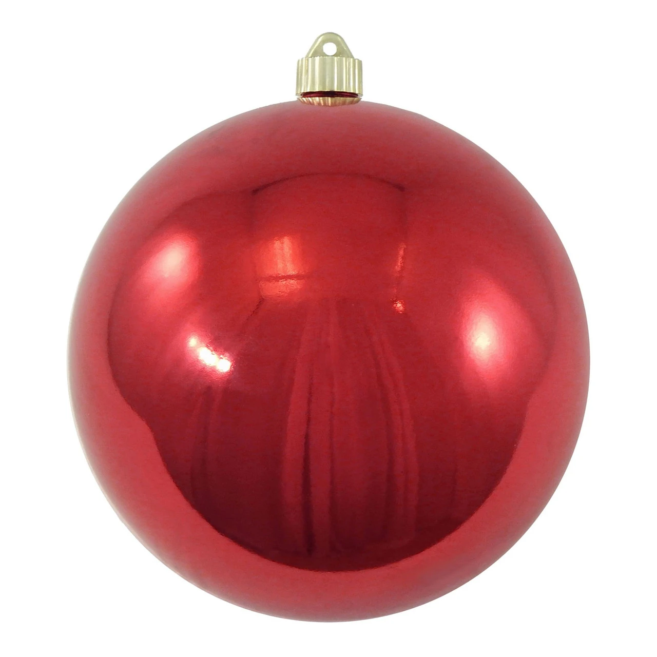 Scarlet Red Shatterproof Shiny Christmas Ball Ornament 8" (200mm) 3 Scarlet Red Shatterproof Shiny Christmas Ball Ornament 8" (200mm)