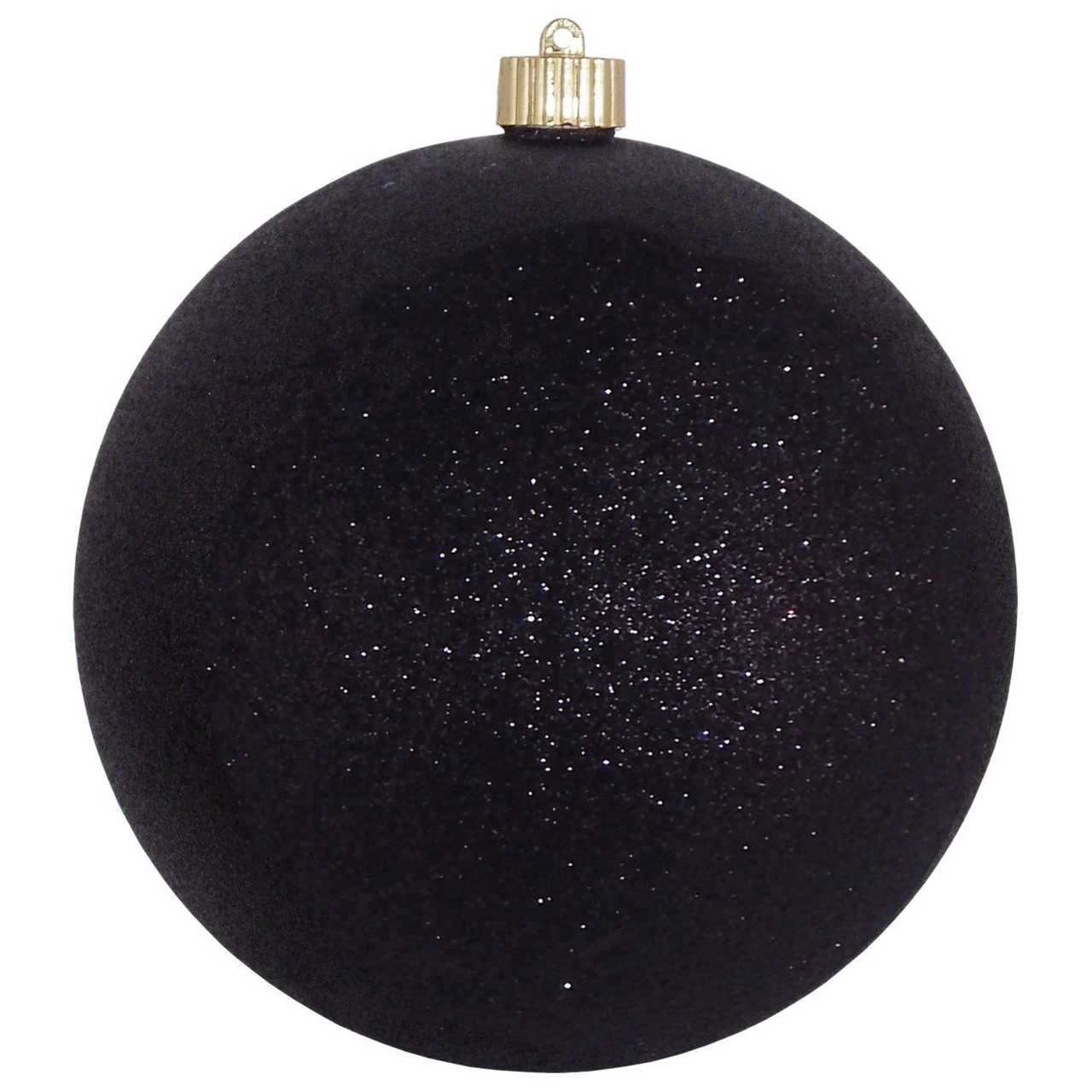 Onyx Black Shatterproof Glitter Christmas Ball Ornament 8" (200mm) 3 Onyx Black Shatterproof Glitter Christmas Ball Ornament 8" (200mm)