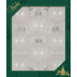 8ct Clear Shiny Glass Christmas Ball Ornaments 2.5" (67mm)
