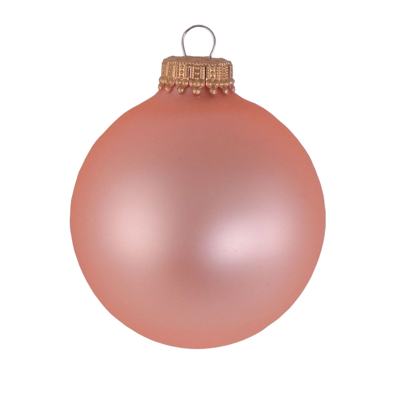 8ct Coral Matte Glass Christmas Ball Ornaments 2.5" (67mm) 3 8ct Coral Matte Glass Christmas Ball Ornaments 2.5" (67mm)