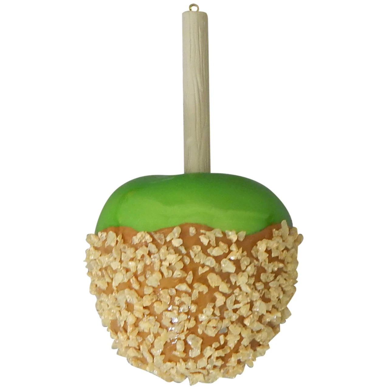 6" Green Caramel Apple Glass Christmas Ornament 3 6" Green Caramel Apple Glass Christmas Ornament