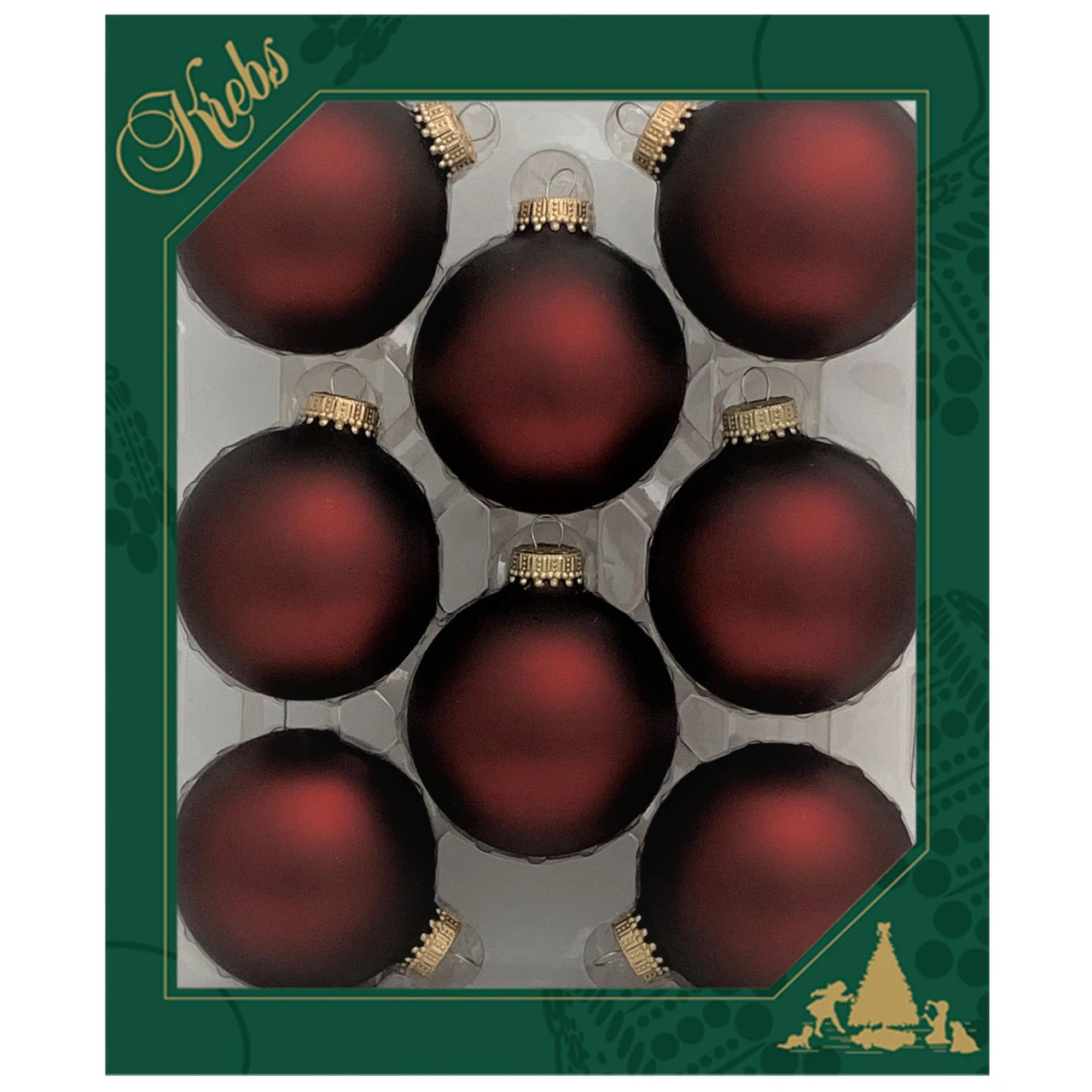 8ct Swiss Chocolate Matte Glass Christmas Ball Ornaments 2.5" (67mm) 3 8ct Swiss Chocolate Matte Glass Christmas Ball Ornaments 2.5" (67mm)