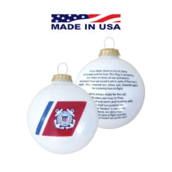 Matte White And Red US Coast Guard Logo And Hymn Glass Christmas Ball Ornament 3.25" (80mm) 7 Matte White And Red US Coast Guard Logo And Hymn Glass Christmas Ball Ornament 3.25" (80mm) -Christmas Decoration Store dcki kbx74960 3 85767.1667561575