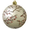 2ct Silver And Brown Shatterproof Matte Christmas Ball Ornaments 6" (150mm)